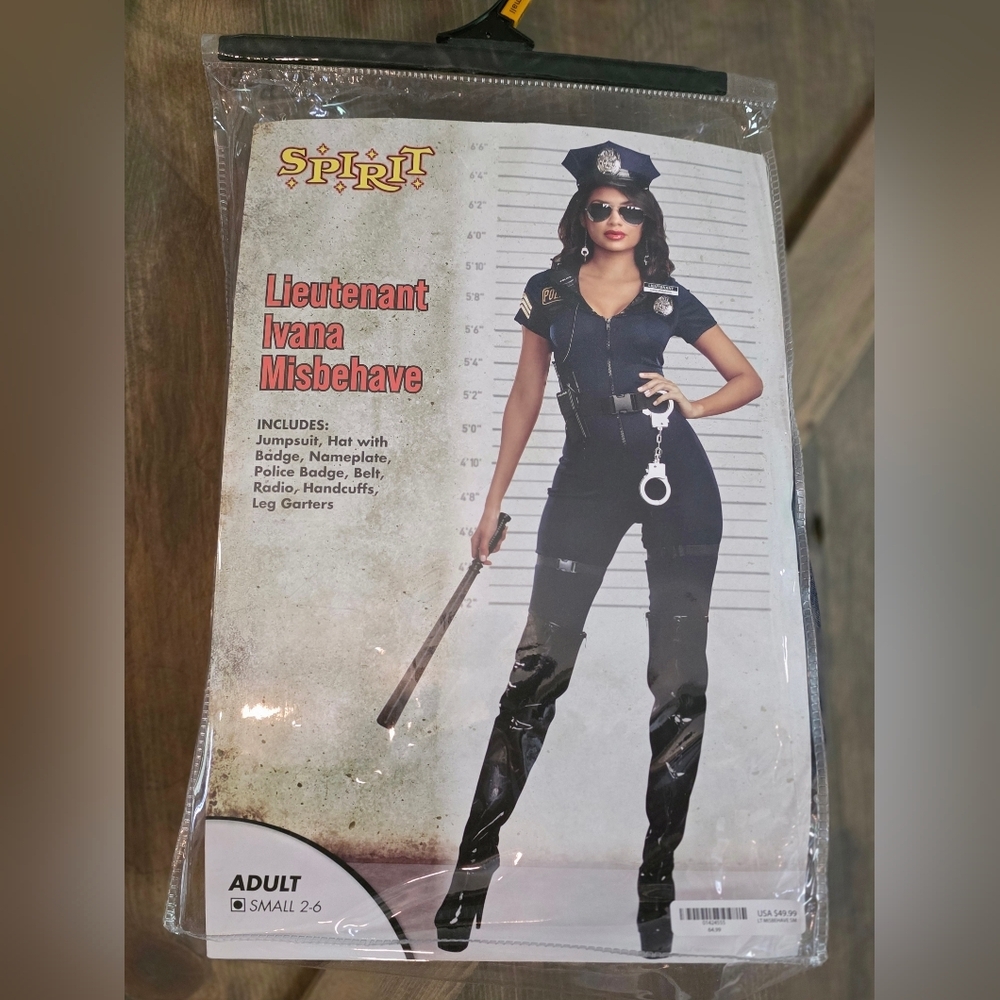 Adult Lieutenant Ivana Misbehave Costume Size Small 4/6 - Picture 3 of 3